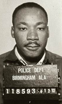 “Dr. Martin Luther King”
			Birmingham Alabama Police Dept. 
			Photo Mugshot April 12, 1963
			Public Domain