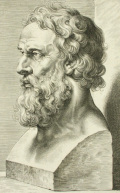 Plato, engraving 1595,Lucas Vorsterman, Finnish National Gallery