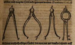 Daniel Schwenter  “Eine Circkellini zu ziehen”
	_Geometriae_practicae_novae_et_auctae_tractatus_I_
	(Nürnberg: Simon Halbmanern, 1625),105.