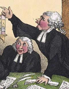 “Cross Examination of A Witness ...” detail from Library of Congress, P&P Online, LC-USZC4-2900