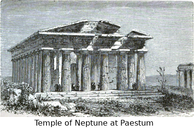‘Temple of Neptune at Paestum’ source: M. Lefévre, Wonders_of_Architecture_ (New York: C. Scribner & Co., 1870), frontispiece