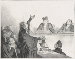 Robert Macaire, Barrister, from 
&lsquoCaricaturana,’ 1838
_Les Robert Macaires
by Charles Philipon
Lithograph #53.693.35
Metropolitan Museum of Art