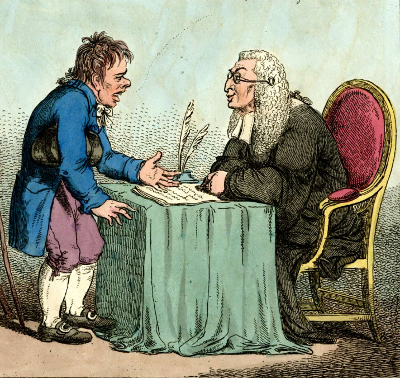 Detail of “A Lamentable Case of Crim-Con,” by Charles Williams (?), print, 1801, British Museum, no. 1935,0522.8.129
