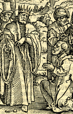 “Cyrus Permittting the Exiled Israelites to
	Return to Israel,” woodcut (detail) Hollstein, 
	_Dutch and Flemish Etchings, Engravings, and Woodcuts
	c. 1450-1700_ British Museum #1923,1112.60