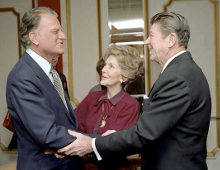“Billy Graham with President Ronald Reagan
and First Lady Nancy Reagan” adapted 
Office of the President of the United States
February 27, 1981