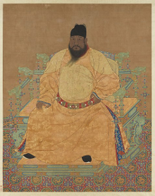 “Seated Portrait of the Ming Emperor Xuanzong” 
(personal name: Zhu Zhanji) Emperor 1425-1435
Hanging Scroll Palace Portrait
National Palace Museum; Taipei, Taiwan