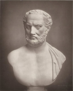 Portretbuste van Thucydides from
	_The_Holkham_Bust_of_Thycydides_
	_A_Study_in_ Greek_ Iconography_
	by Adolf Michaellis 1878