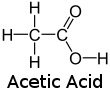 Diagram of Acetic Acid CH3COOH